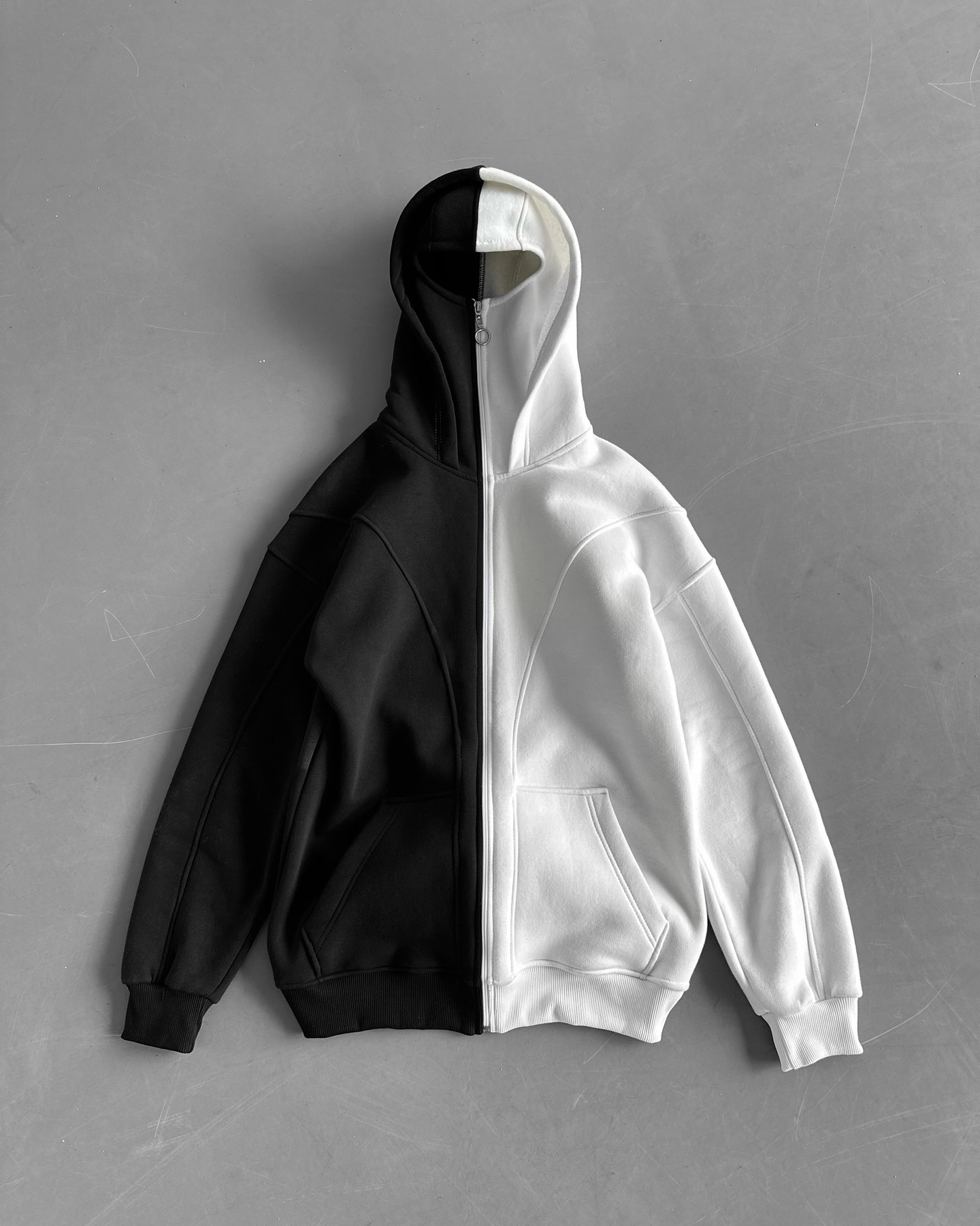 Hoodie 3 İplik Şardonlu Hırka BJK