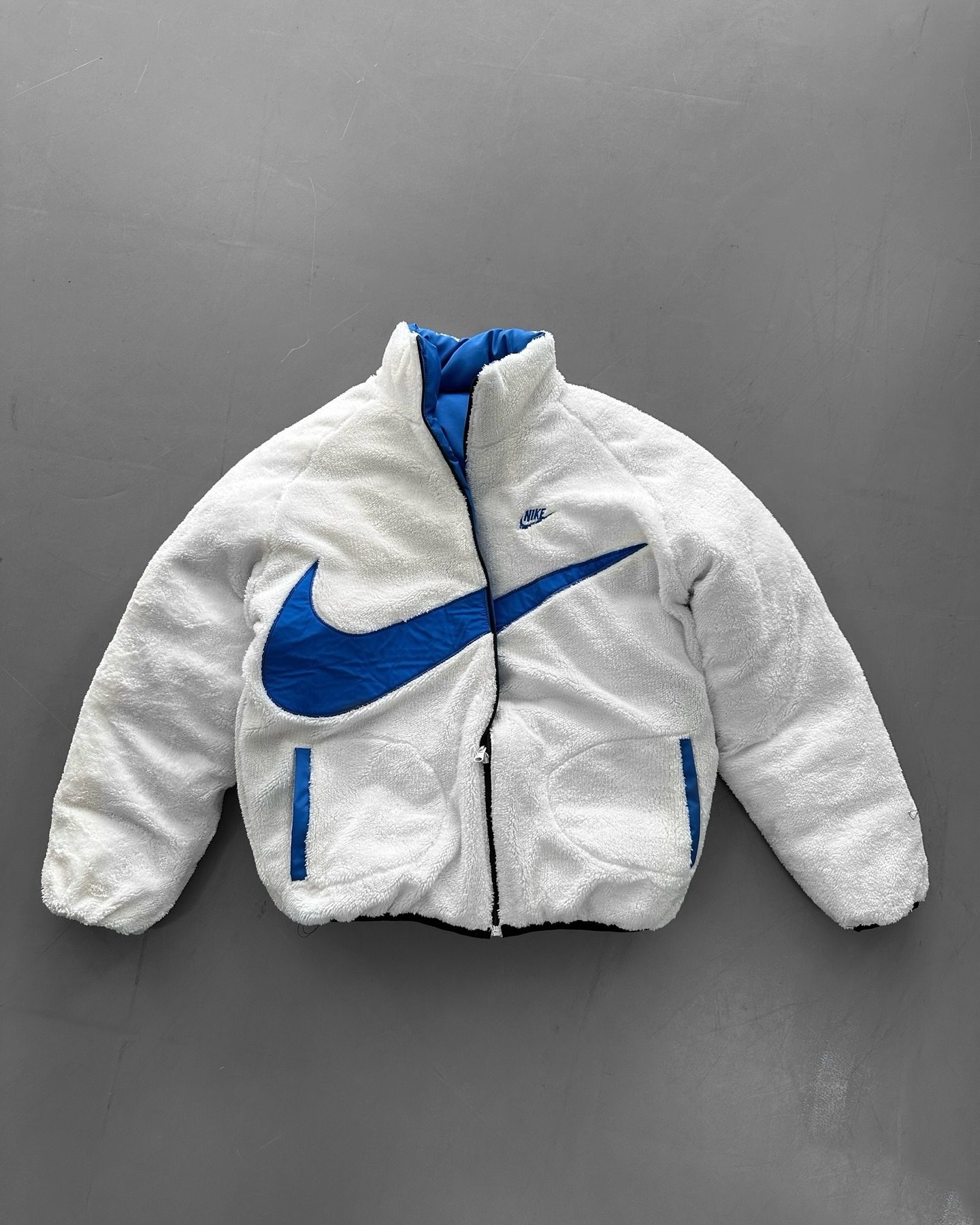 Nike Mavi Çift Taraflı Mont